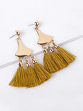 Gourd-shaped Tassel Earrings