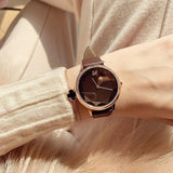 Fashion trend wild casual leather strap ladies watch