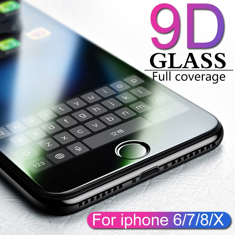9D screen protector protective glass for iPhone