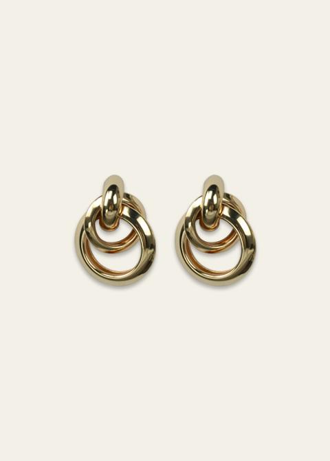 Bright Golden Combined Earrings