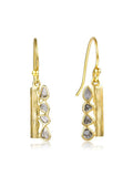 Golden Electroplated Diamond Earrings