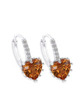 Heart-shaped Zircon Earrings