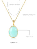 Natural Aqua Calci Necklace