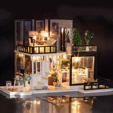 Assemble DIY Doll House With Furniture Dust Cover LED
