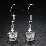 2019 New Design Crown Dangle Earrings for Women Brilliant AAA Cubic Zirconia Wedding Jewelry Ladies Gifts Free Shipping