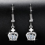 2019 New Design Crown Dangle Earrings for Women Brilliant AAA Cubic Zirconia Wedding Jewelry Ladies Gifts Free Shipping