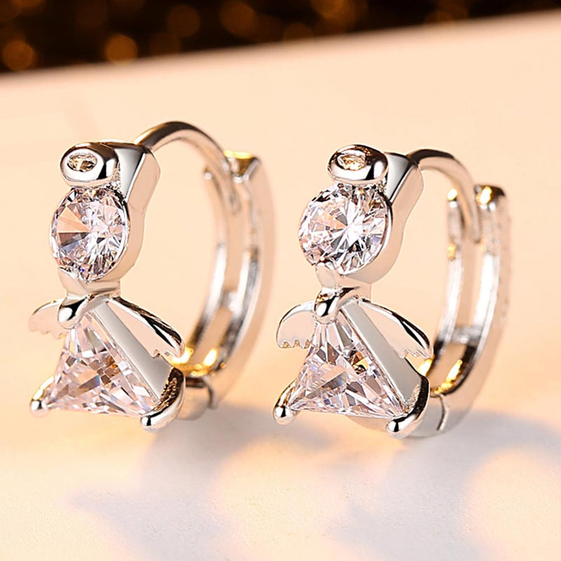 2019 New Fashion AAA Cubic Zirconia Cute Clip Earrings Best Gifts for Women Girl Free Shipping