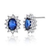2019 New Fashion AAA Cubic Zirconia Flower Wedding Stud Earrings for Women Silver Color Femme Bijoux Free Shipping