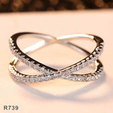 2019 New Fashion Wave Rings for Women Mini Micro Pave AAA Cubic Zirconia Wedding Jewelry Free Shipping