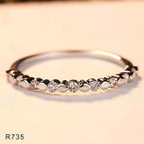 2019 New Fashion Wave Rings for Women Mini Micro Pave AAA Cubic Zirconia Wedding Jewelry Free Shipping
