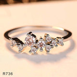 2019 New Fashion Wave Rings for Women Mini Micro Pave AAA Cubic Zirconia Wedding Jewelry Free Shipping