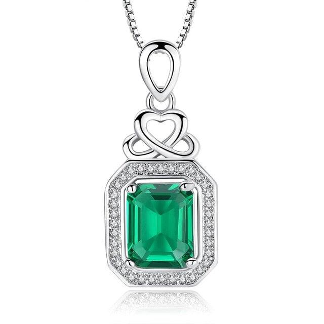 2019 New Arrivals Fashion Green AAA+ Cubic Zirconia Wedding Necklace for Women Exquisite White Gold Color Jewelry