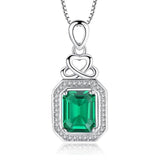 2019 New Arrivals Fashion Green AAA+ Cubic Zirconia Wedding Necklace for Women Exquisite White Gold Color Jewelry