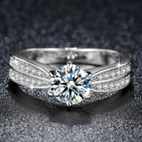 2019 New Arrivals engagement rings for Women Full with super shiny Zircon White Gold Jewelry Valentine's Day Gifts