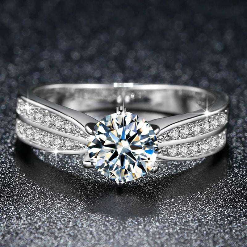 2019 New Arrivals engagement rings for Women Full with super shiny Zircon White Gold Jewelry Valentine's Day Gifts