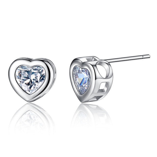 Heart Cubic Zirconia Earrings for Women Fashion Jewelry Best Gift for Ladies Wholesale