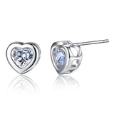 Heart Cubic Zirconia Earrings for Women Fashion Jewelry Best Gift for Ladies Wholesale