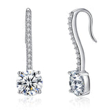 Clear AAA CZ Fashion 2018 New Dangle Earrings for Women AAA Cubic Zirconia Silver Jewelry Best Gifts Free Shipping
