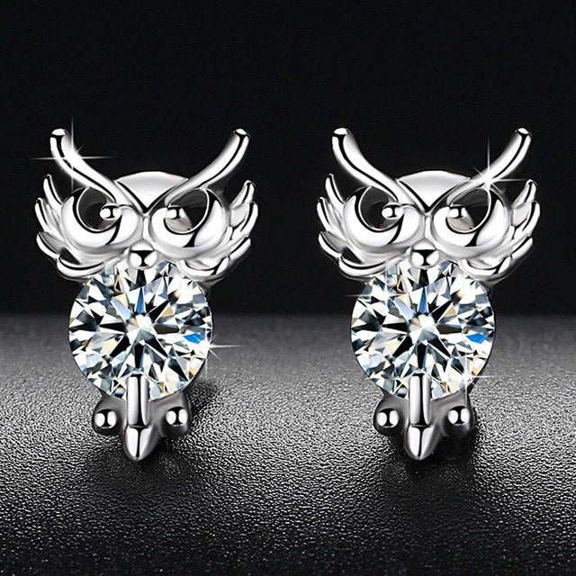 Cute Animal Owl Earrings for Women Siver Color 2018 New Fashion Jewelry Women Accessories Free Shipping