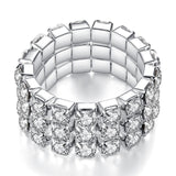 Engagement Stretch Rings for Women 1/2/3/4 Layers Zinc Alloy Jewelry 2018 New Fashion Free Shipping