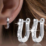 Exquisite harp studs earrings U-shaped earrings nice gift for women