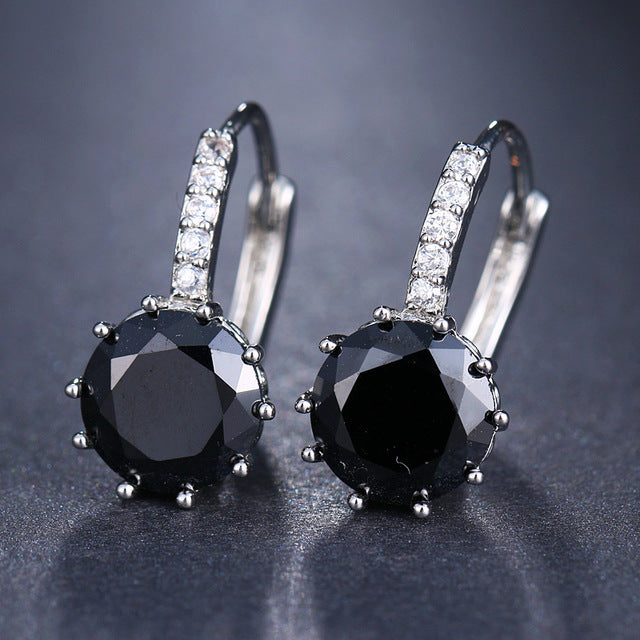 Fashion 10 Colors AAA CZ Element Clip Earrings For Women Wholesale Chea Factory Price Free Shipping