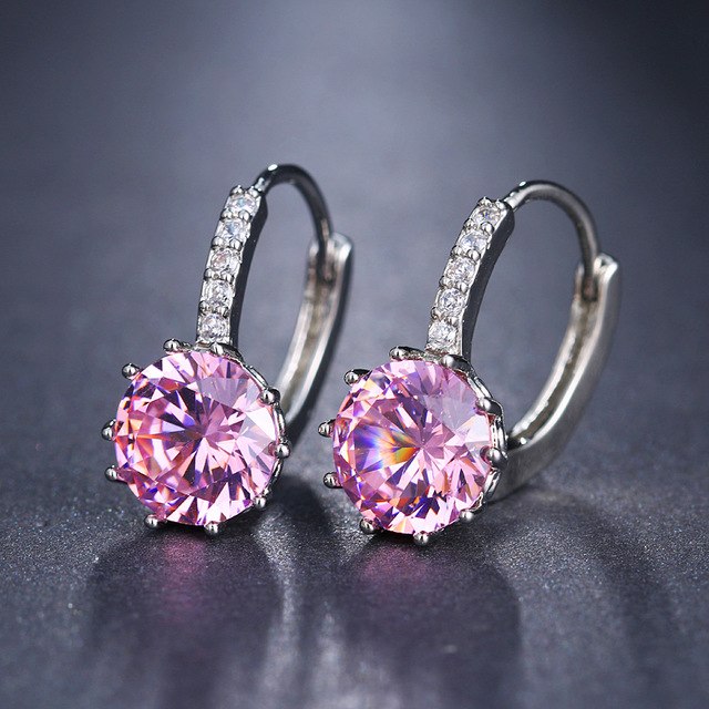 Fashion 10 Colors AAA CZ Element Clip Earrings For Women Wholesale Chea Factory Price Free Shipping