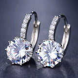Fashion 10 Colors AAA CZ Element Clip Earrings For Women Wholesale Chea Factory Price Free Shipping