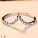 Fashion Austria Crystal Rings Silver Color Finger Ring Wedding Engagement Cubic Zirconia Rings For Women Wholesale New