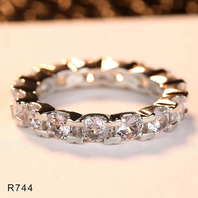 Fashion Austria Crystal Rings Silver Color Finger Ring Wedding Engagement Cubic Zirconia Rings For Women Wholesale New