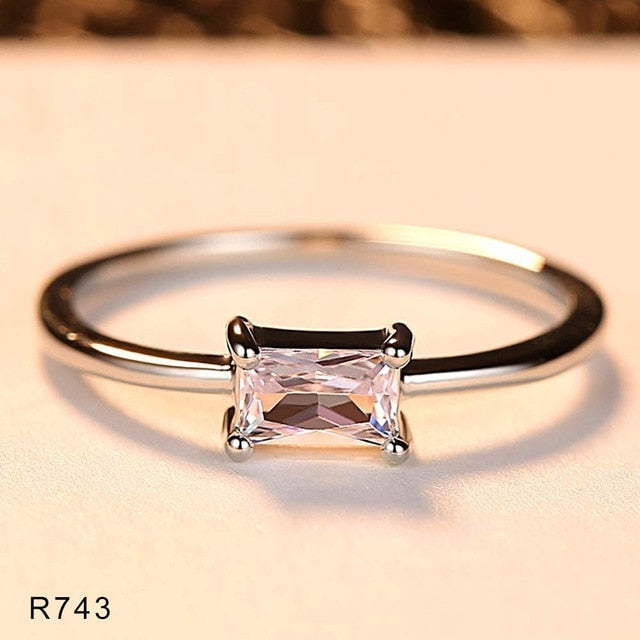 Fashion Austria Crystal Rings Silver Color Finger Ring Wedding Engagement Cubic Zirconia Rings For Women Wholesale New