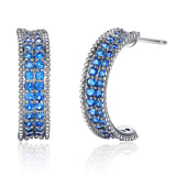 Fashion Blue Cubic Zirconia Earrings for Women Micro Pave AAA CZ Jewelry Wedding Femme Bijoux Free Shipping
