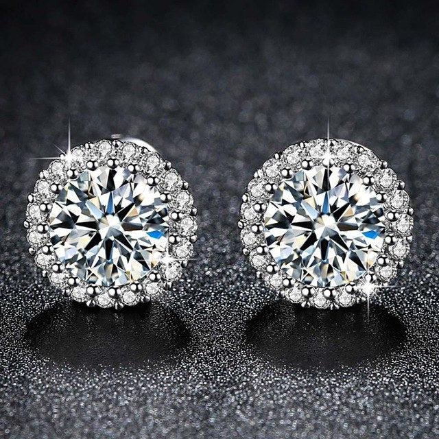 Fashion CZ Dandelion Flower Earrings for Women Silver Bijoux Clear AAA Cubic Zirconia Femme Christmas deals Ladies Gifts