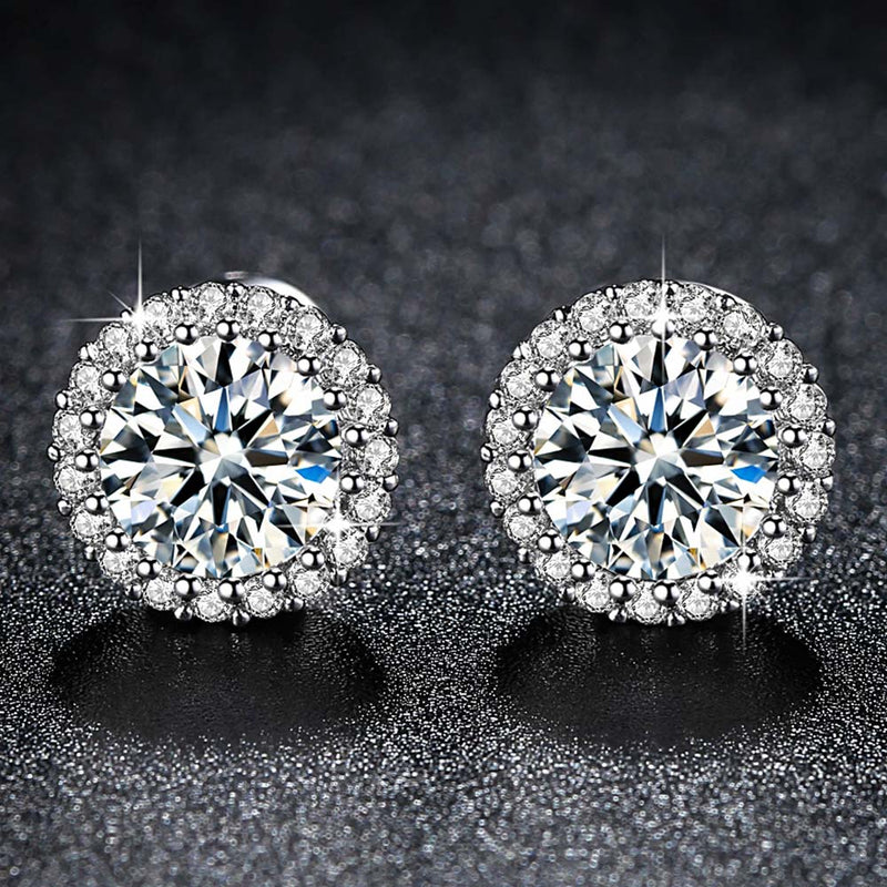 Fashion CZ Dandelion Flower Earrings for Women Silver Bijoux Clear AAA Cubic Zirconia Femme Christmas deals Ladies Gifts