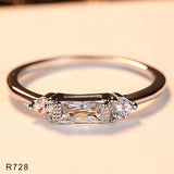 Fashion CZ Wedding Wave Rings for Women Mini Micro AAA Cubic Zirconia Femme Bijouxs Free Shipping