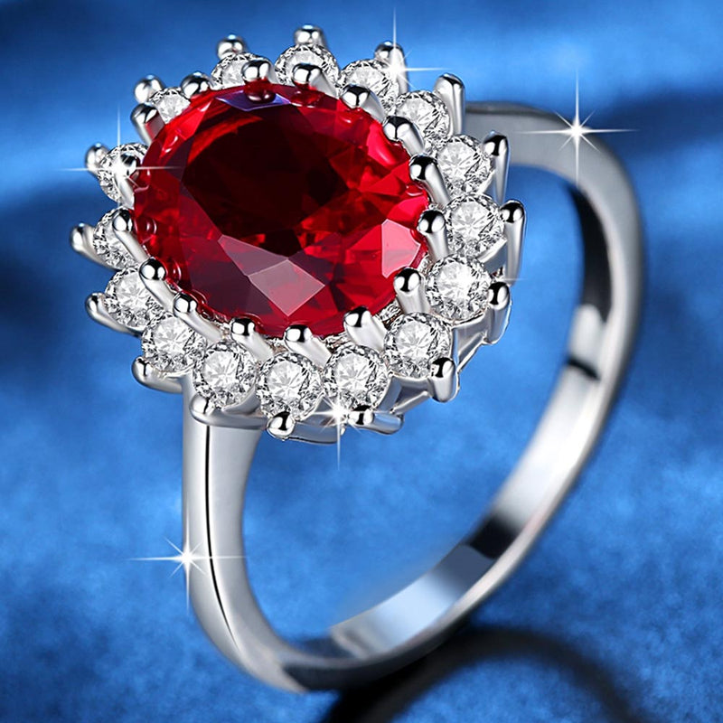 Fashion Flower CZ Wedding Rings for Women in Rhodium Plated 3 Colors AAA Cubic Zirconia Jewelry Girls Best Gifts