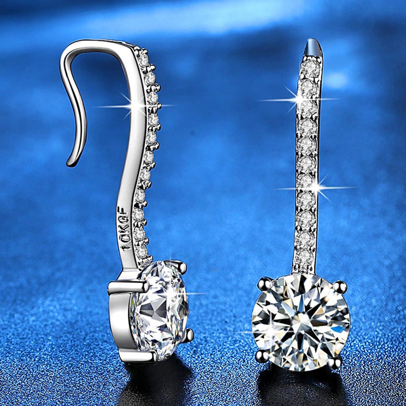 Fashion Jewelry Silver Plated Earrings for Women AAA+ Zircon Jewelry Gifts for Ladies