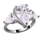 Fashion Water Drop Zircon Copper Wedding Rings for Women Engagement Jewelry 2019 New