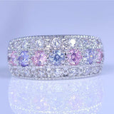 Fashion White Color Round Cubic Zirconia Rings for Women Jewelry Rings Party Decoration Whole Sales