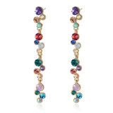 Girls Dangle Earrings Alloy Metal Best Lady Earrings Vintage Bohemia Round Crystal Bijoux Femme Free Shipping