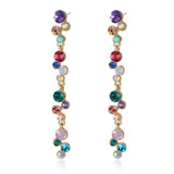 Girls Dangle Earrings Alloy Metal Best Lady Earrings Vintage Bohemia Round Crystal Bijoux Femme Free Shipping