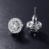 Hot Sale Romantic Jewelry Stud Earrings For Wedding Elegant Silver Color AAA Cubic Zirconia Stone Earrings Free Shipping