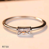 Mini CZ Wave Ring for Women Silver / Rose Gold Color Wedding Jewelry Ladies Gift Free Shipping