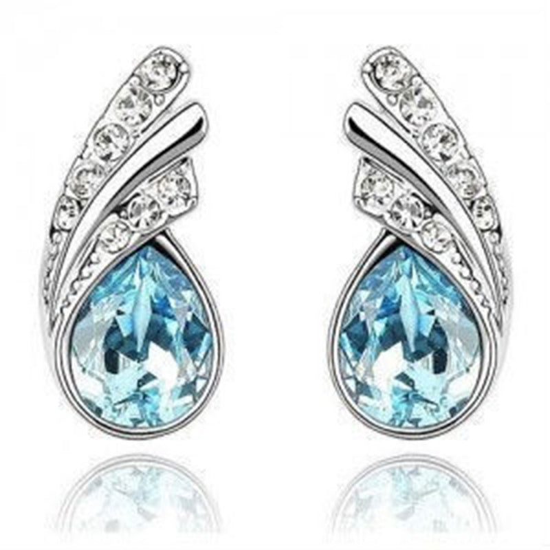 New Fashion Shining Rhinestone Dangle Earrings Women Wedding Crystal Earrings Ladies Gifts
