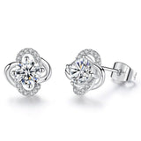 Wedding Earrings for Women Exquisite Zircon Clover Jewelry Engagement Gifts