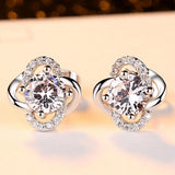 Wedding Earrings for Women Exquisite Zircon Clover Jewelry Engagement Gifts