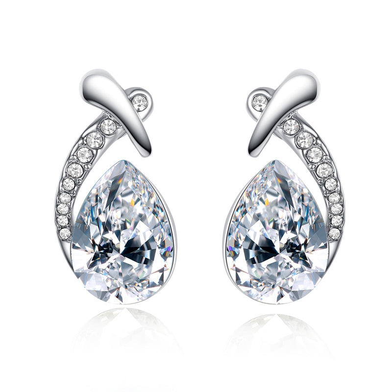 Wedding Jewelry Rhinestone Style Wedding Earrings For Women Earrings 2018 Water Drop Dangle Earrings Free Shipping