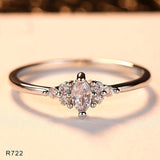 Wedding Ring For Women Man Concise Classical Clear Mini Cubic Zirconia White Gold Color Fashion Jewelry Free Shipping