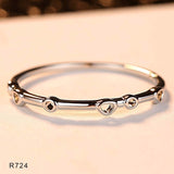 Wedding Ring For Women Man Concise Classical Clear Mini Cubic Zirconia White Gold Color Fashion Jewelry Free Shipping