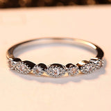 Wedding Ring For Women Man Concise Classical Clear Mini Cubic Zirconia White Gold Color Fashion Jewelry Free Shipping